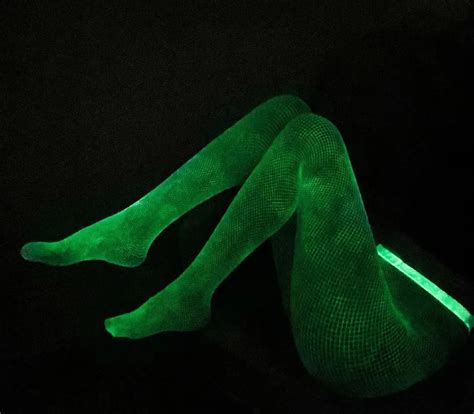 plus size glow in the dark fishnets